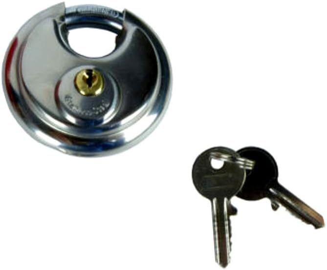 Set of 96 Round Disc Padlocks Keyed Alike 70mm Stainless Steel O8262