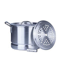 32 Quart Aluminum Tamale Steamer Pot with Steamer Rack and Tube Q84273