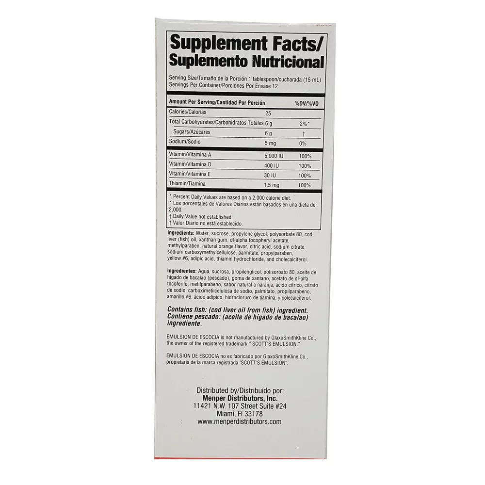 Orange Flavored Cod Liver Oil Dietary Supplement, Pack of 3 Q942353