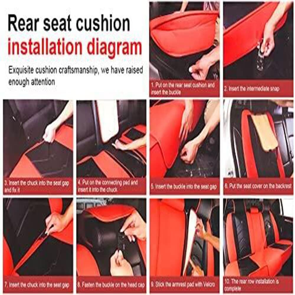 Car Seat Covers 5-Seat Black Beige F833495