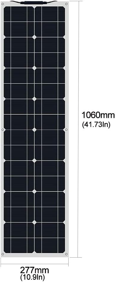 Flexible Monocrystalline 50W Solar Panel Kit with 10A Controller D985