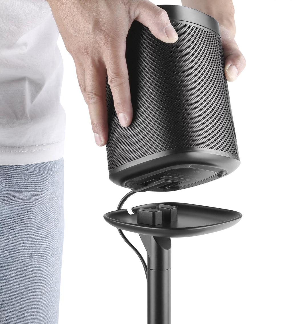 2 Pack Black Speaker Floor Stand R1935