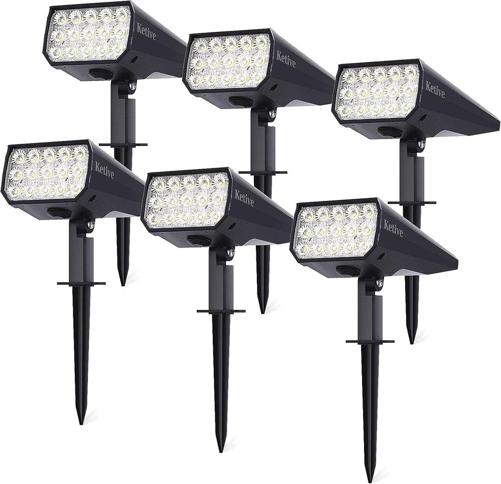 15 LEDs IP65 Waterproof Adjustable Solar Landscape Spotlights 10 Pack L3865
