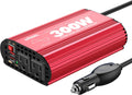 300Watt Pure Sine Wave Power Inverter 12V DC to 120V AC with 4.8A Dual USB and 2 AC Outlets Z142