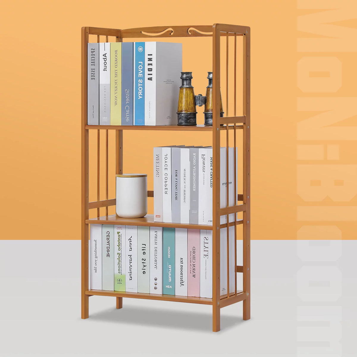 Bamboo 3 Shelves Adjustable Bookshelf R966