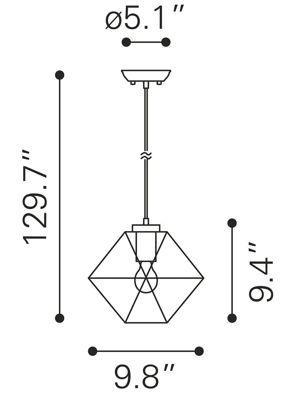Ceiling Lamp Gold B502