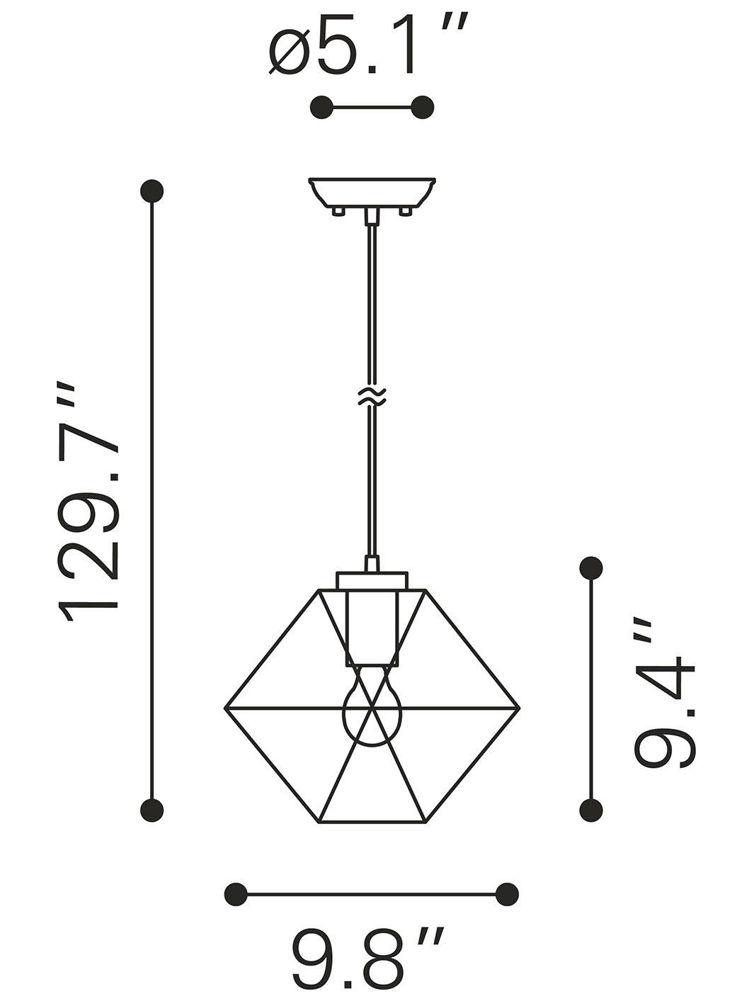 Ceiling Lamp Gold B502