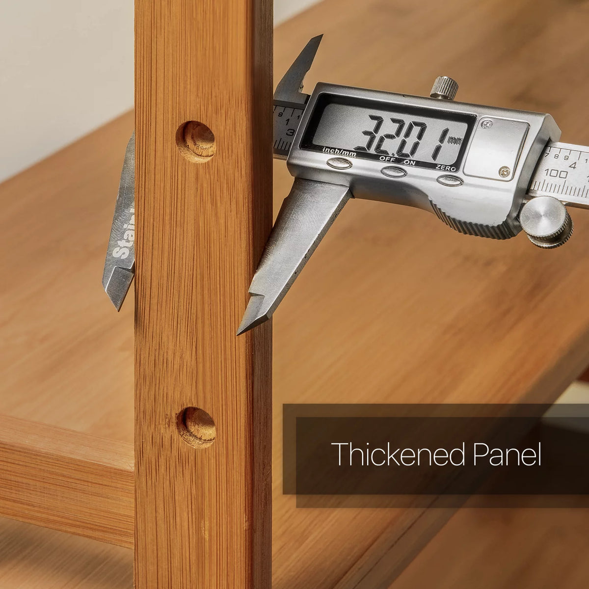 Bamboo 3 Shelves Adjustable Bookshelf R966