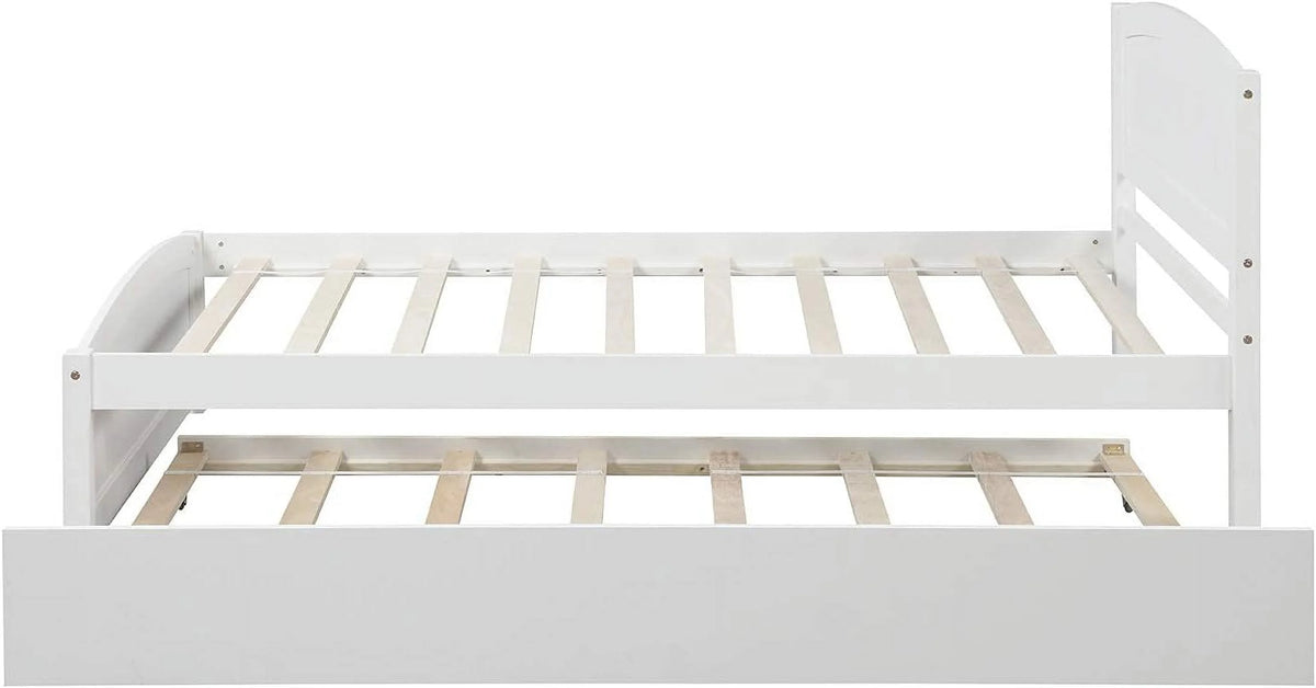 Wood Bed Frame with Headboard and Pull Handle U635037