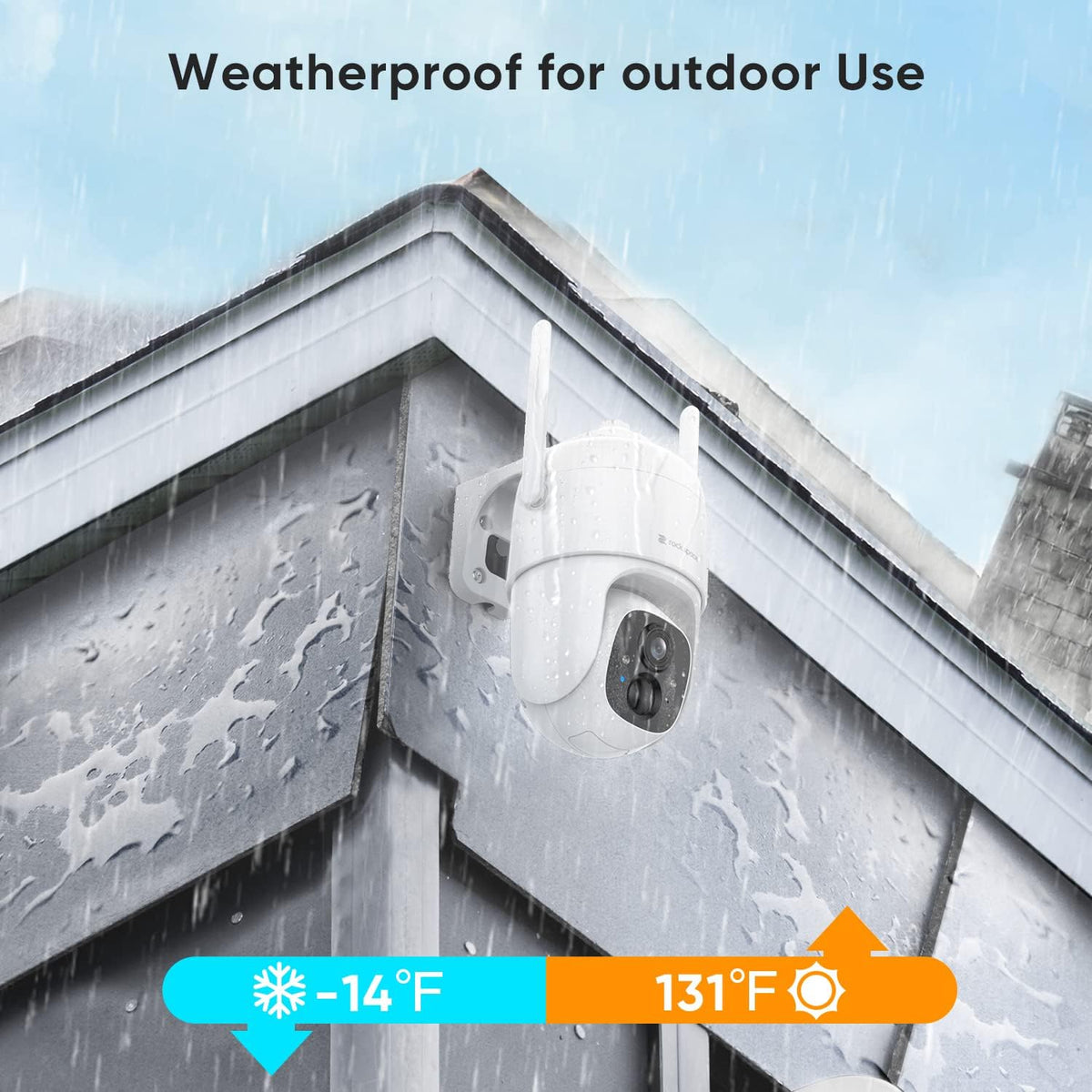 Wireless Outdoor Security Camera 1080P PTZ E86653
