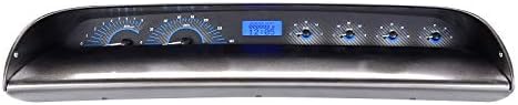 Analog Dash Gauge System Carbon Fiber Style Blue Backlighting G7342