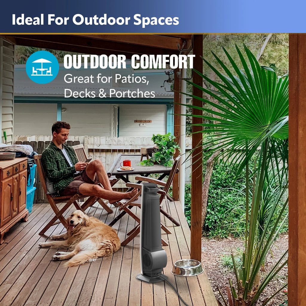 42 4 Speeds Beige Outdoor Tower Fan K4955