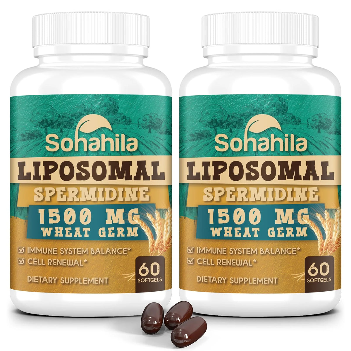 15mg Liposomal Spermidine 1500mg Wheat Germ Extract Softgels Z876845