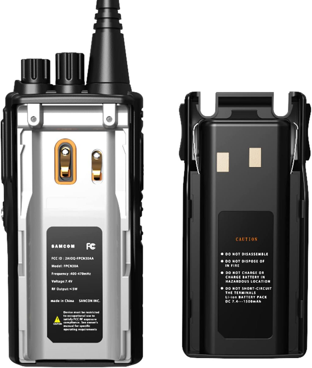 6 Packs UHF Two Way Radio with Earpieces B235