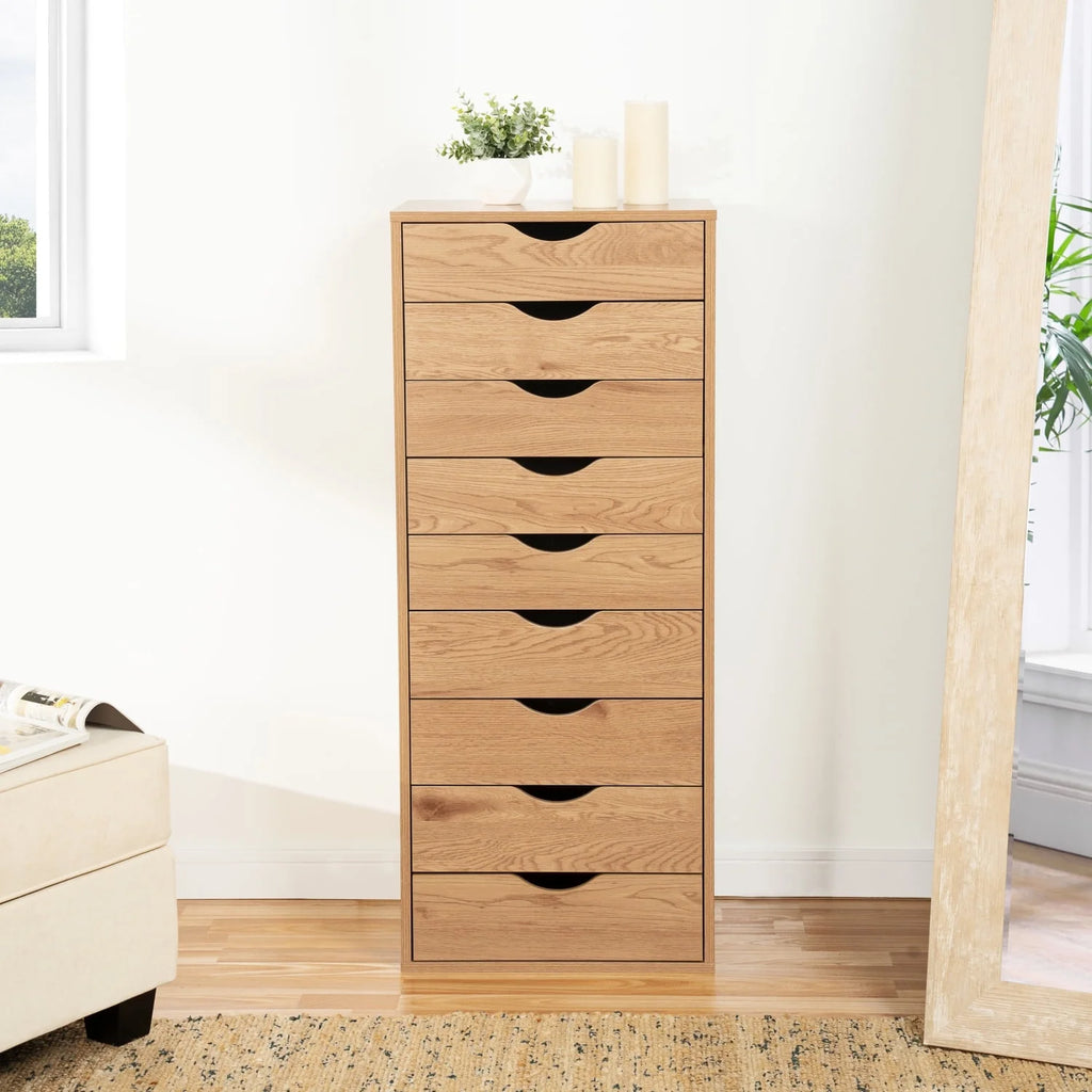 6 Drawer Grey Dresser with Wheels L419