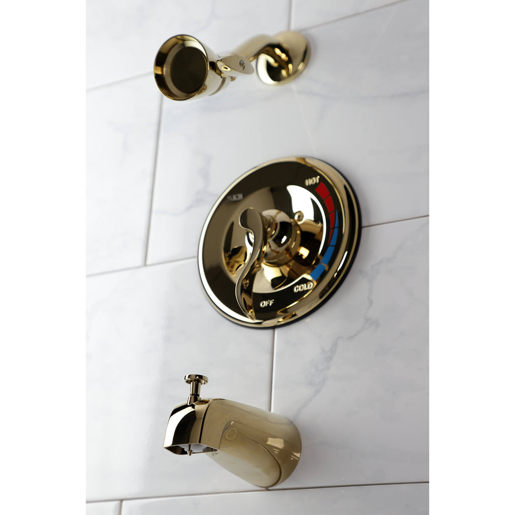 Polished Brass Tub and Shower Faucet J636