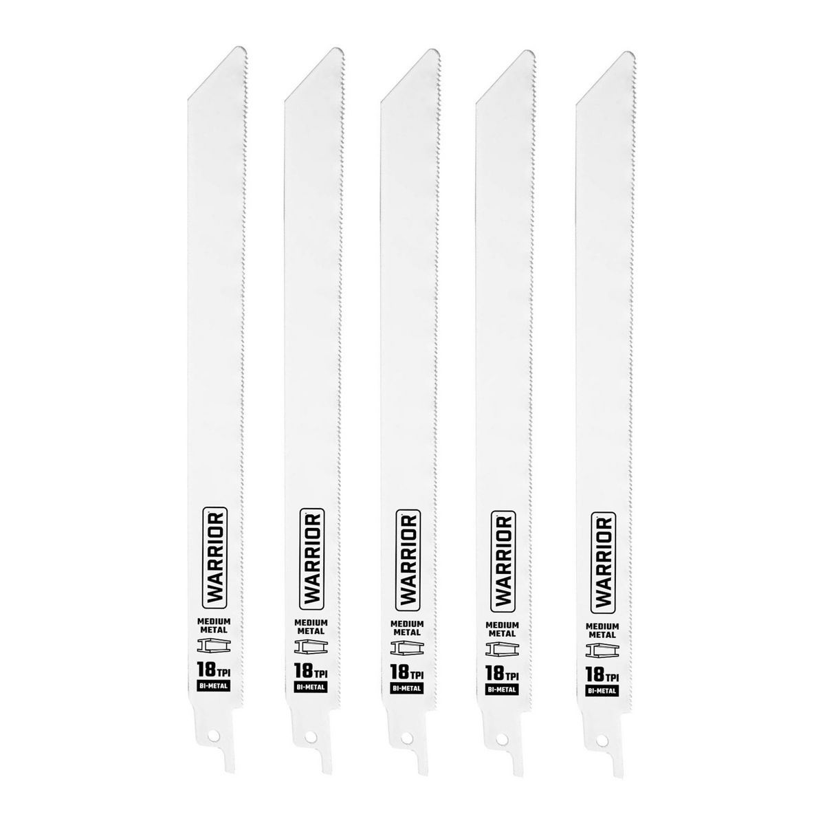 9 in. 18 TPI Bi-metal Reciprocating Saw Blades, 5 Pack O6206