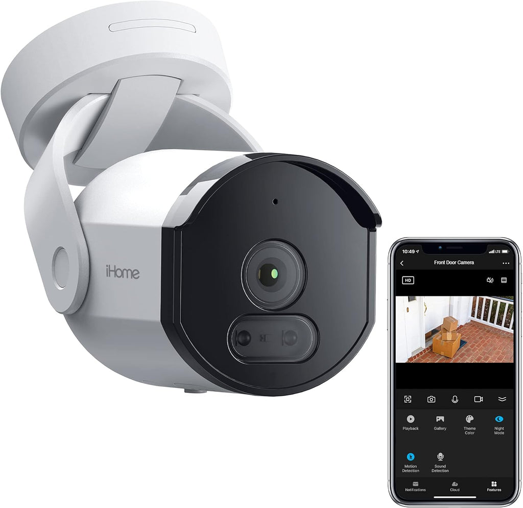 2 Pack 1080p HD IP65 Weatherproof Smart Outdoor Security Camera H3278