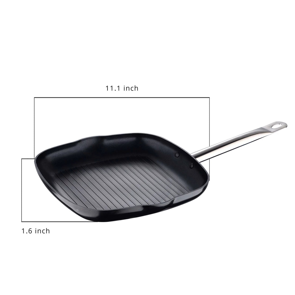 11" Black Cast Aluminum Non Stick Grill Pan X630