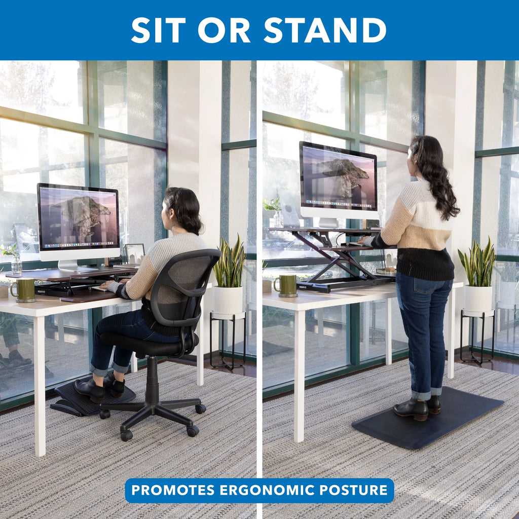 Extra Wide Sit Stand Desk Converter V362