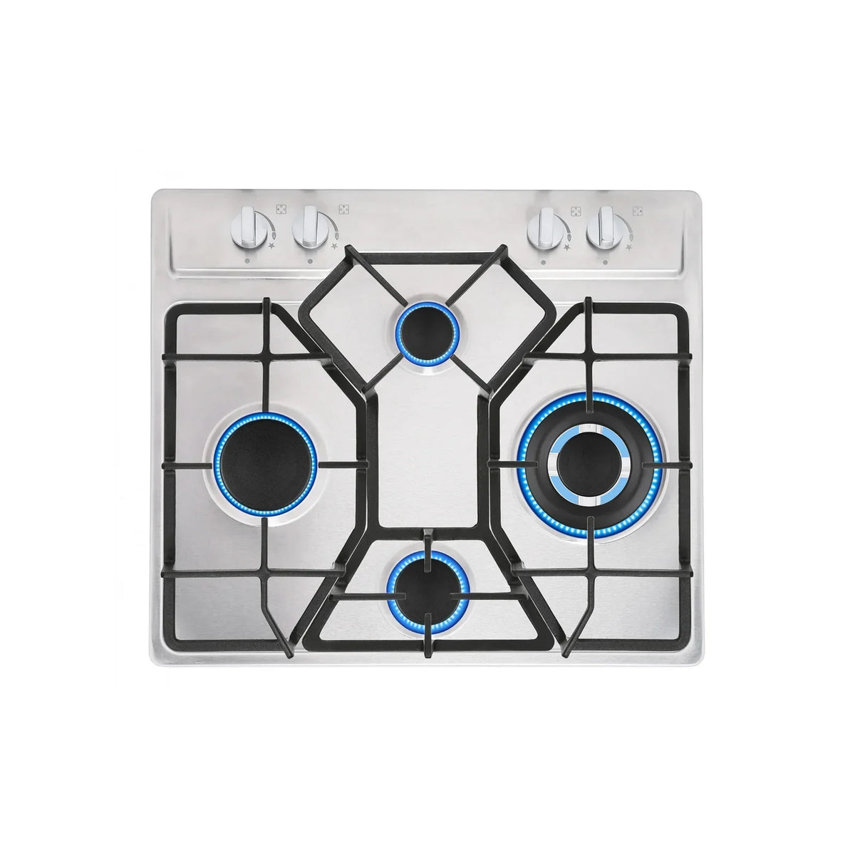 Stainless Steel Built-In Gas Cooktop with 4 Burners R28978