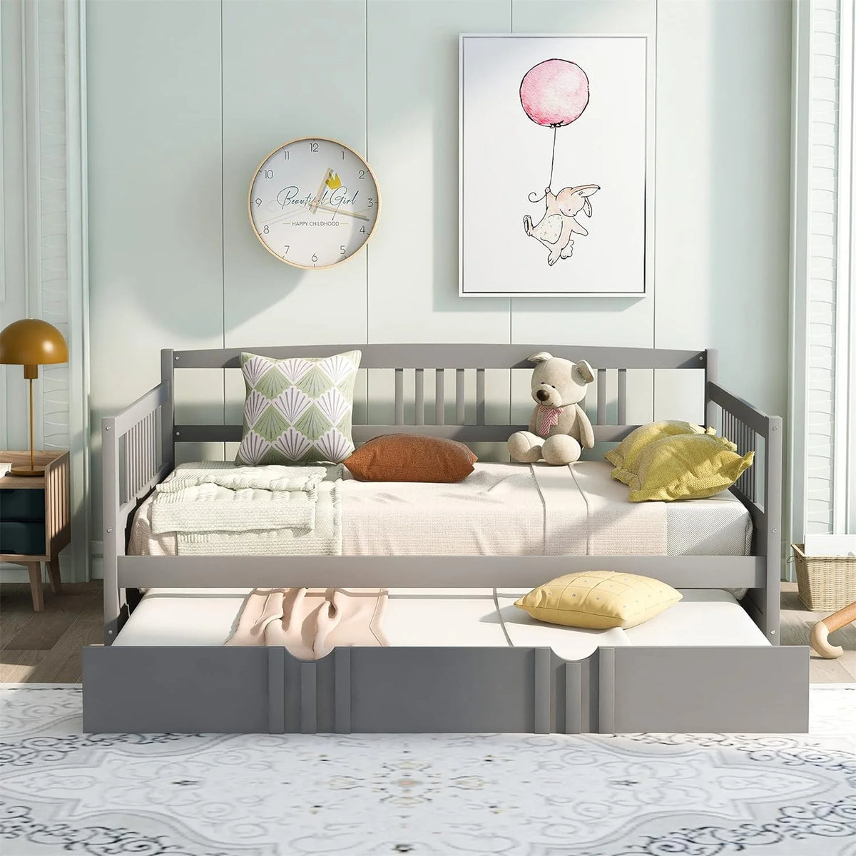 Grey Full Size Wood Daybed B890775