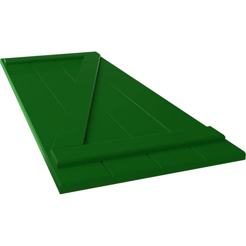 21 1/2x22W x 59x22H PVC Four Board Joined Board-n-Batten Shutters F34200