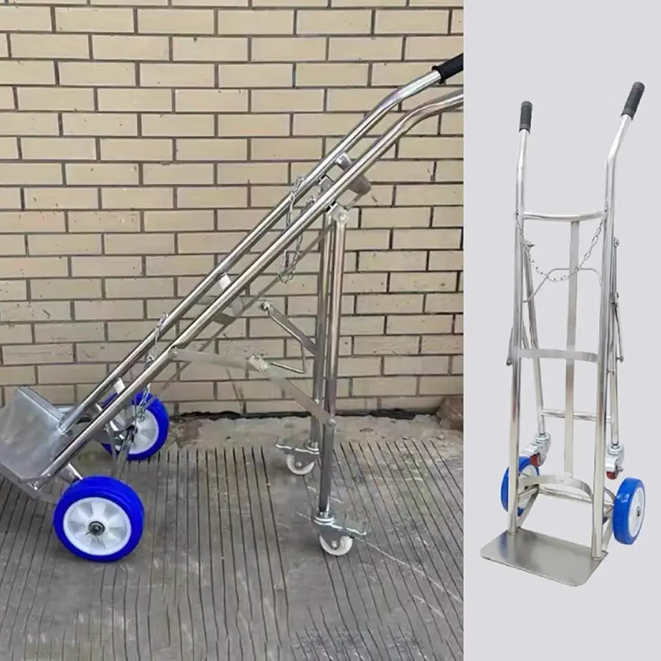 Collapsible Lightweight Stainless Steel Oxygen Cylinder Cart G734