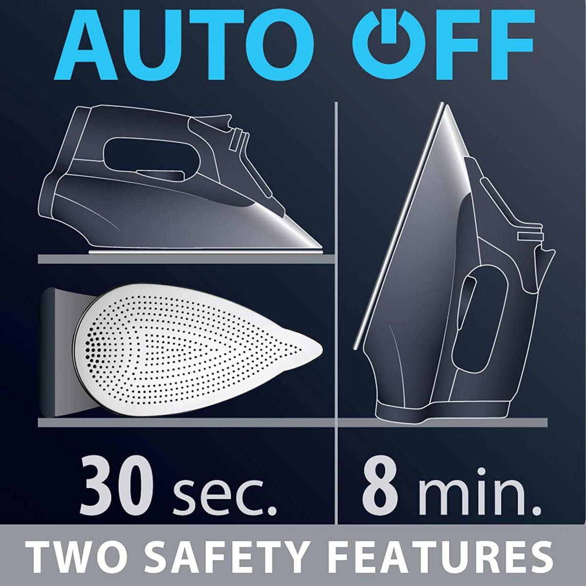 1800-Watt Steam Iron with Digital LED Display Y6377