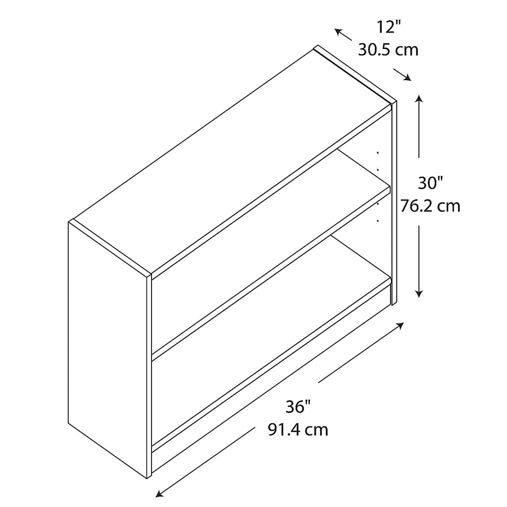 2 Shelf Bookcase W463