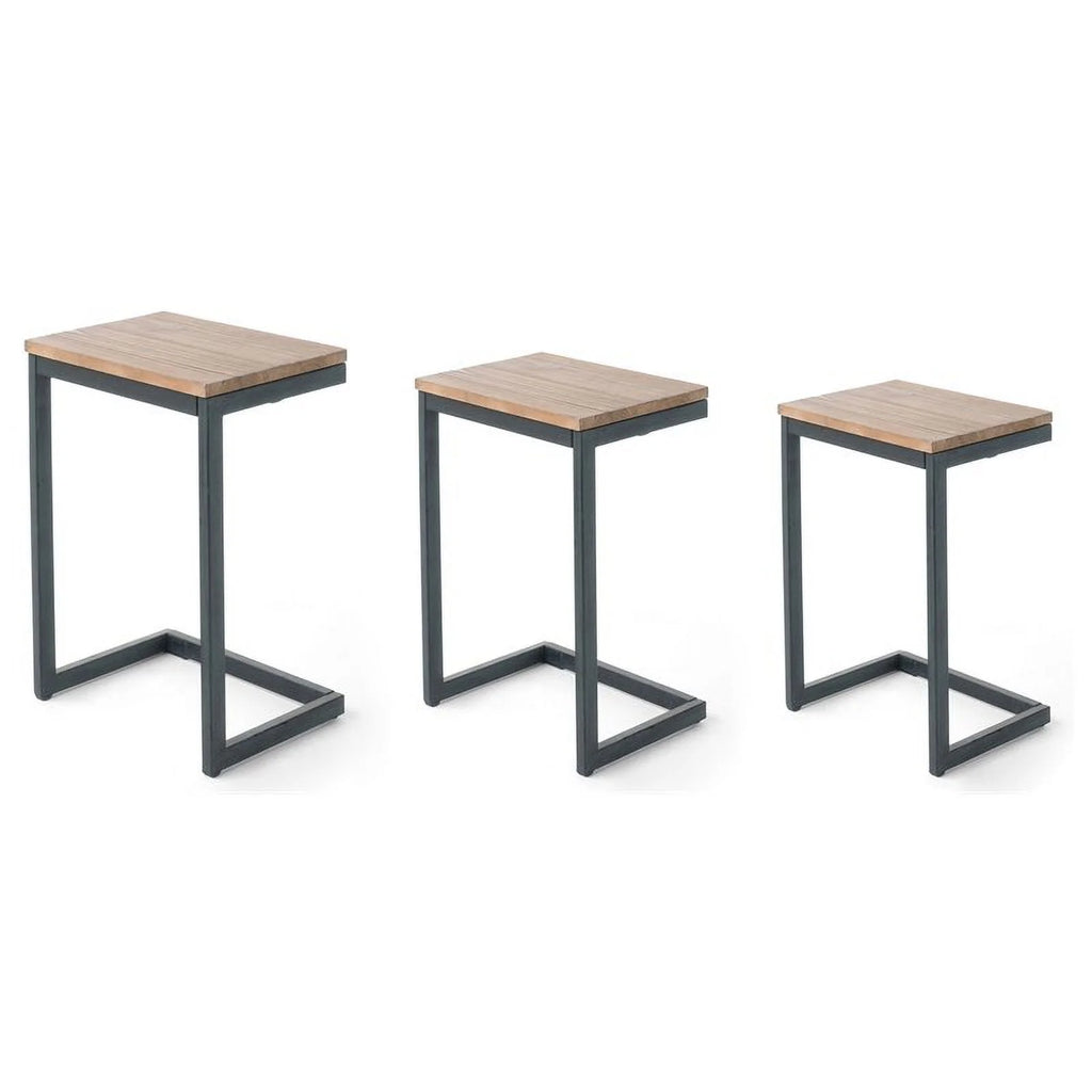 C-Shaped Accent Table in Brown and Black A79428