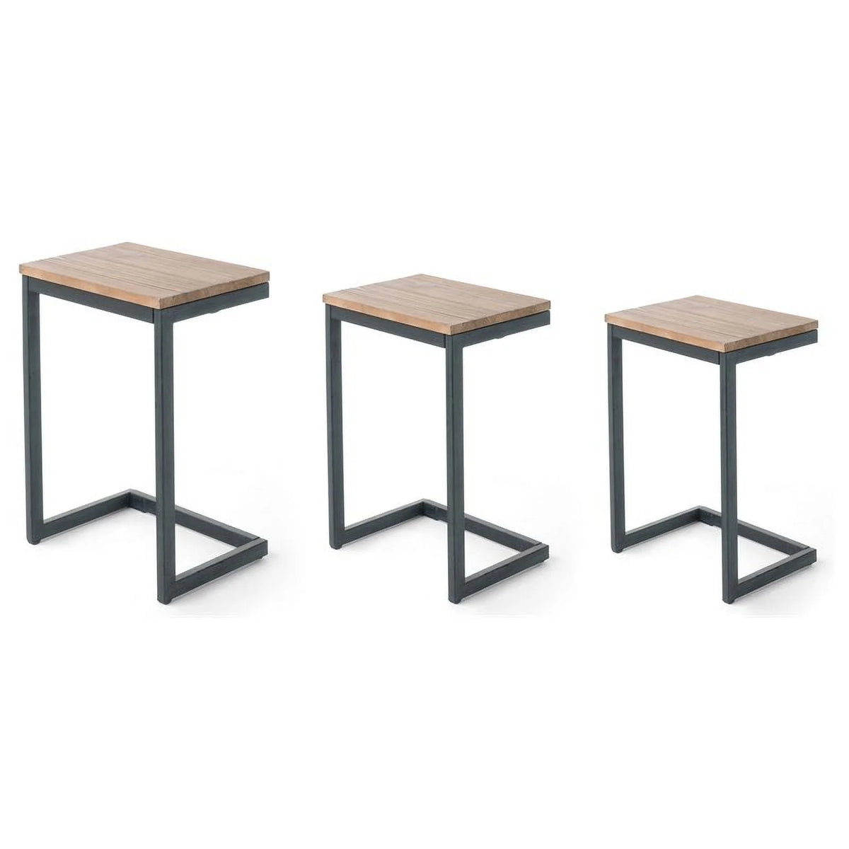 C-Shaped Accent Table in Brown and Black A79428