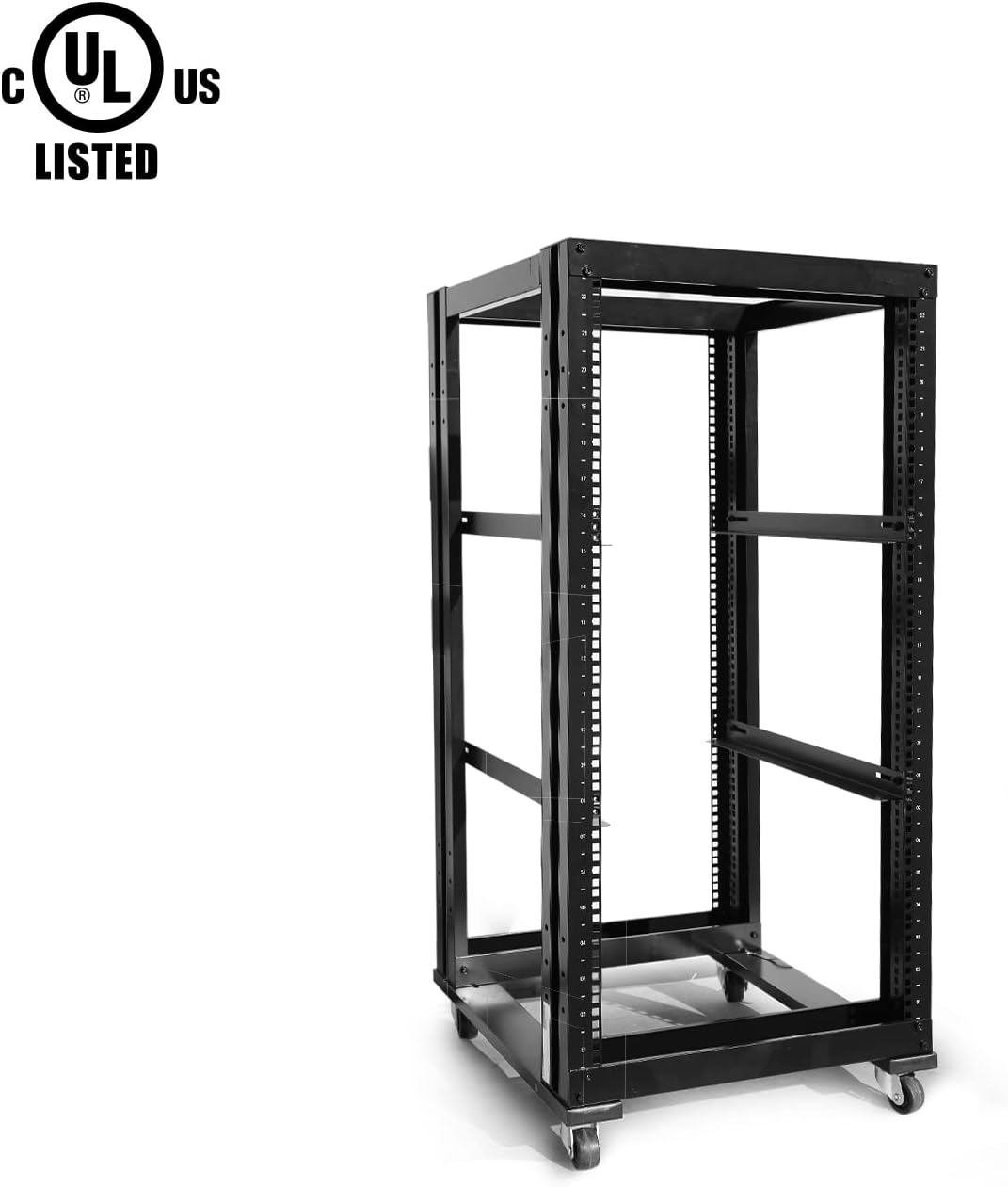 15U 4 Post Open Frame 19inch Steel Rack 24inch Deep A701640