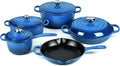 White 9 Piece Cast Iron Cookware Set P72097