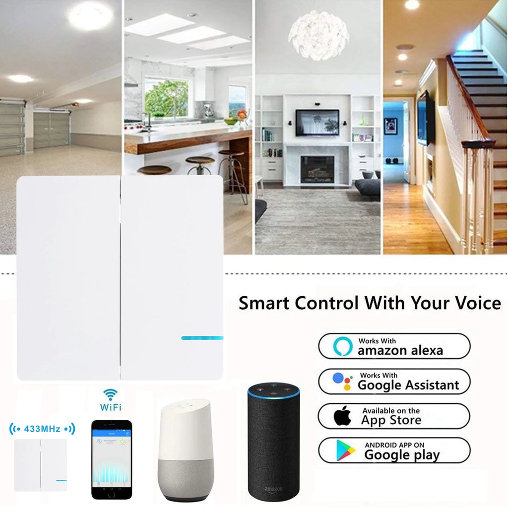 2-gang Smart Light Switch with WiFi Receiver R673549