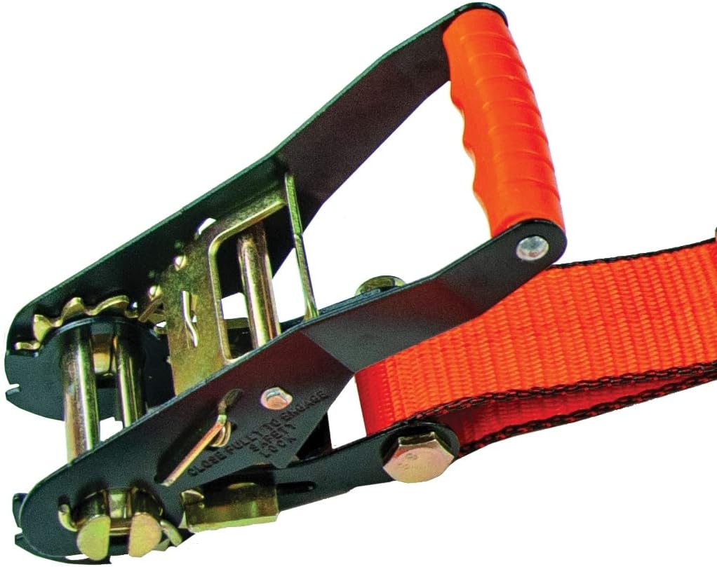 2 Pack 2 Inch x 27 Foot Ratchet Strap with Flat Hooks R947894