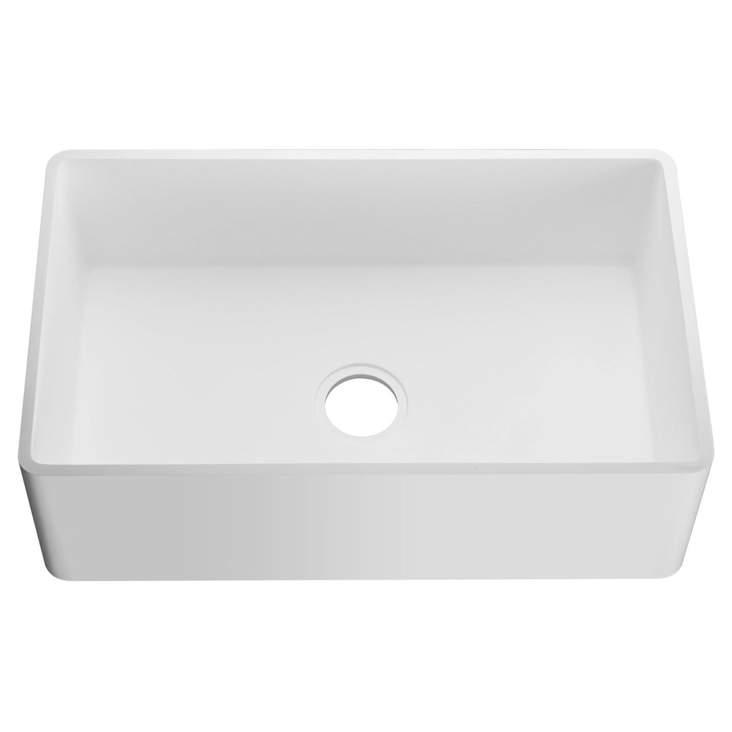White Single Basin Kitchen Sink Z7218