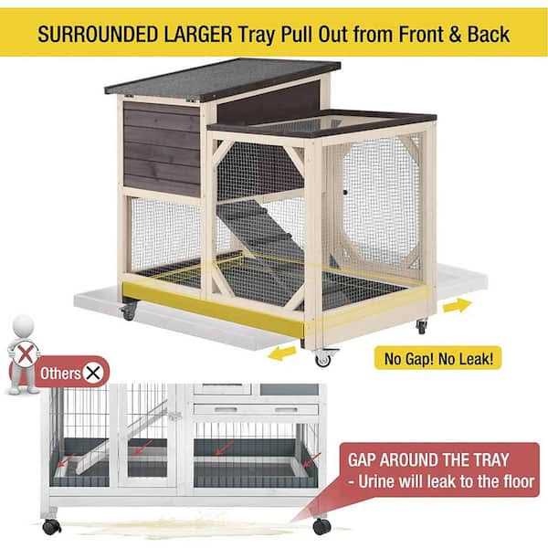 Large Indoor Rabbit Hutch with Pull out Tray R57108