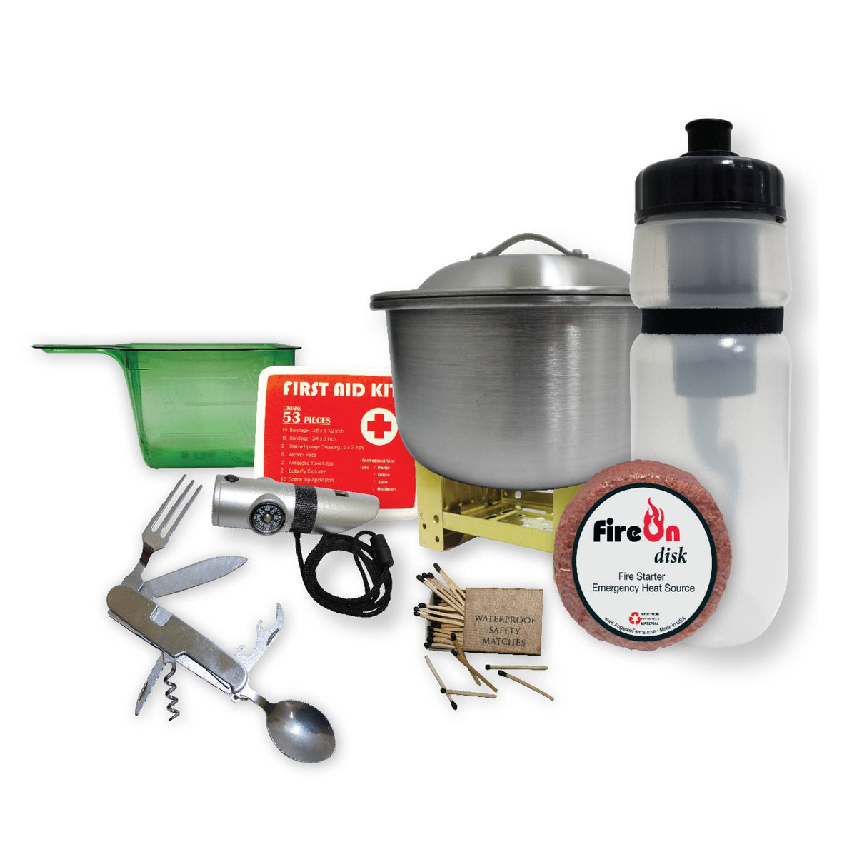 4-Pail Food Variety Kit with Survival Gear T3717