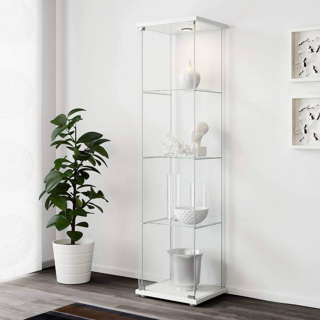 White Glass-Door Cabinet Z293