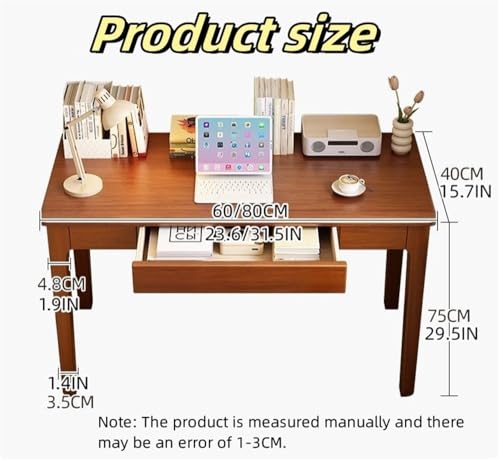 Brown Wood Writing Desk and Chair Set X7296