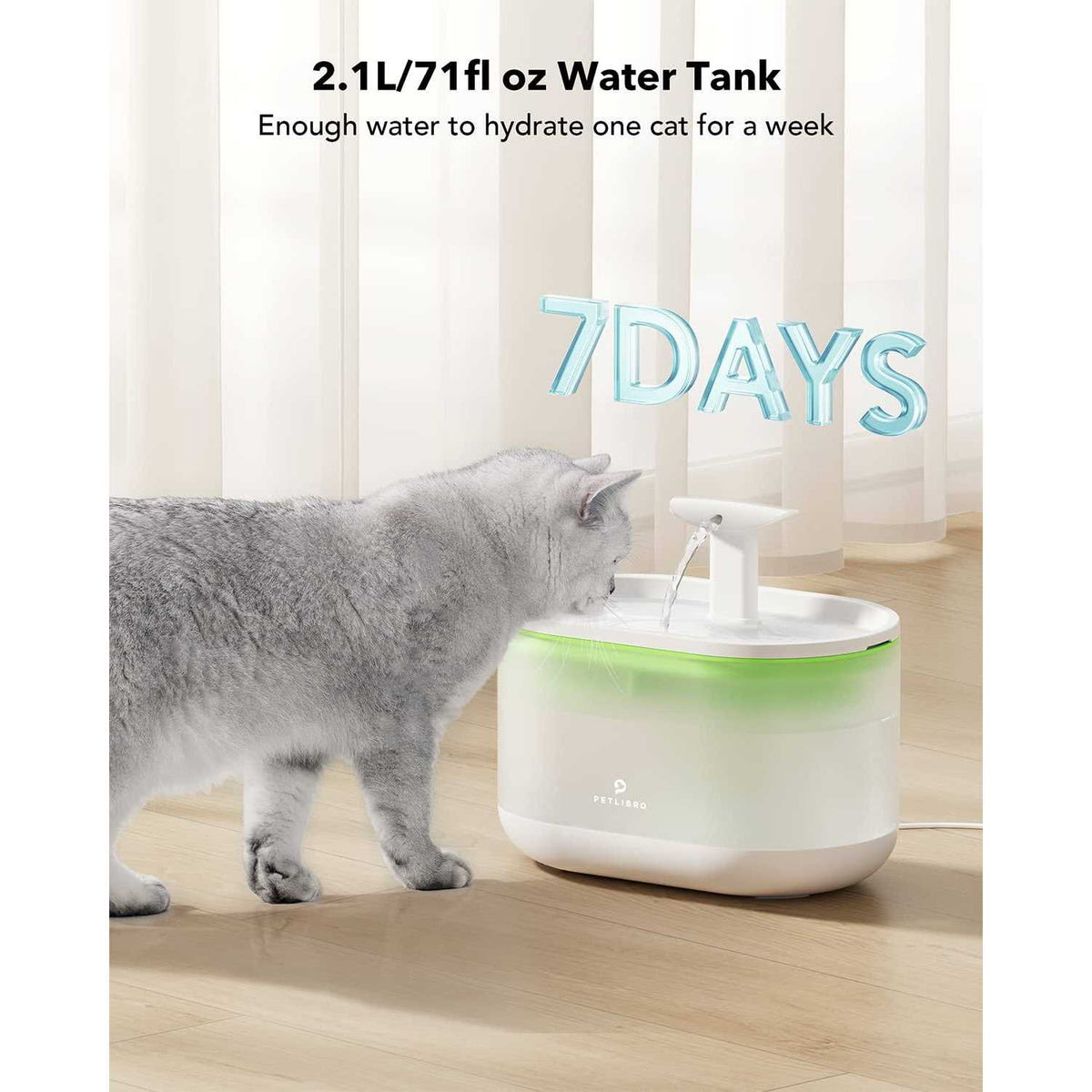Cat Water Fountain 71fl oz Ultra Quiet Pet Water Fountain J664031