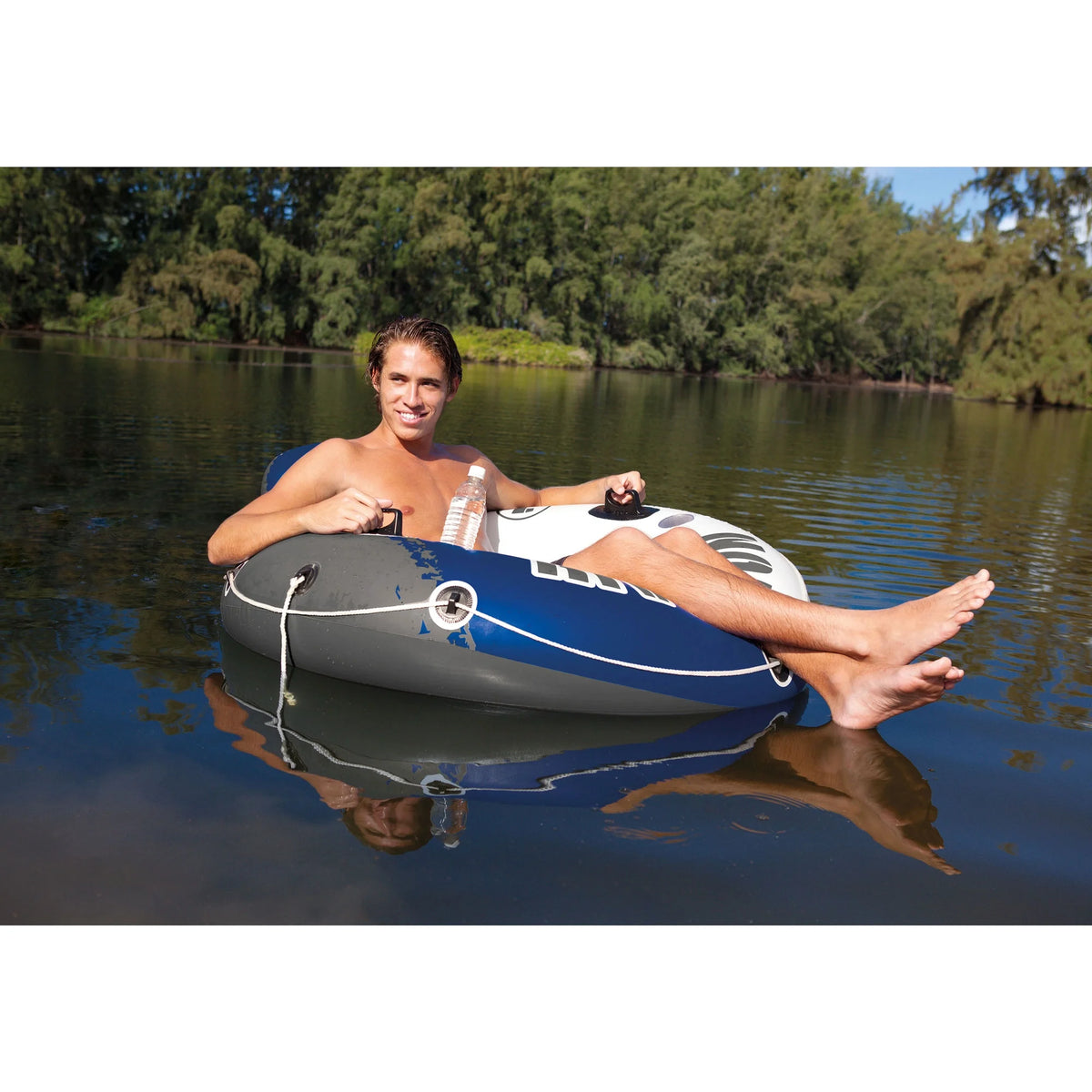 Inflatable 2 Person Raft with 1-Person Inflatable Tube (2 Pack) Y9022