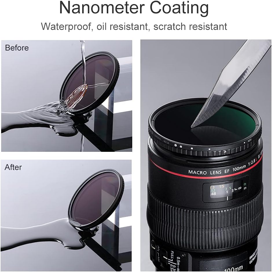 62mm Variable ND Filter ND8-ND128 HD VND Filter F365126