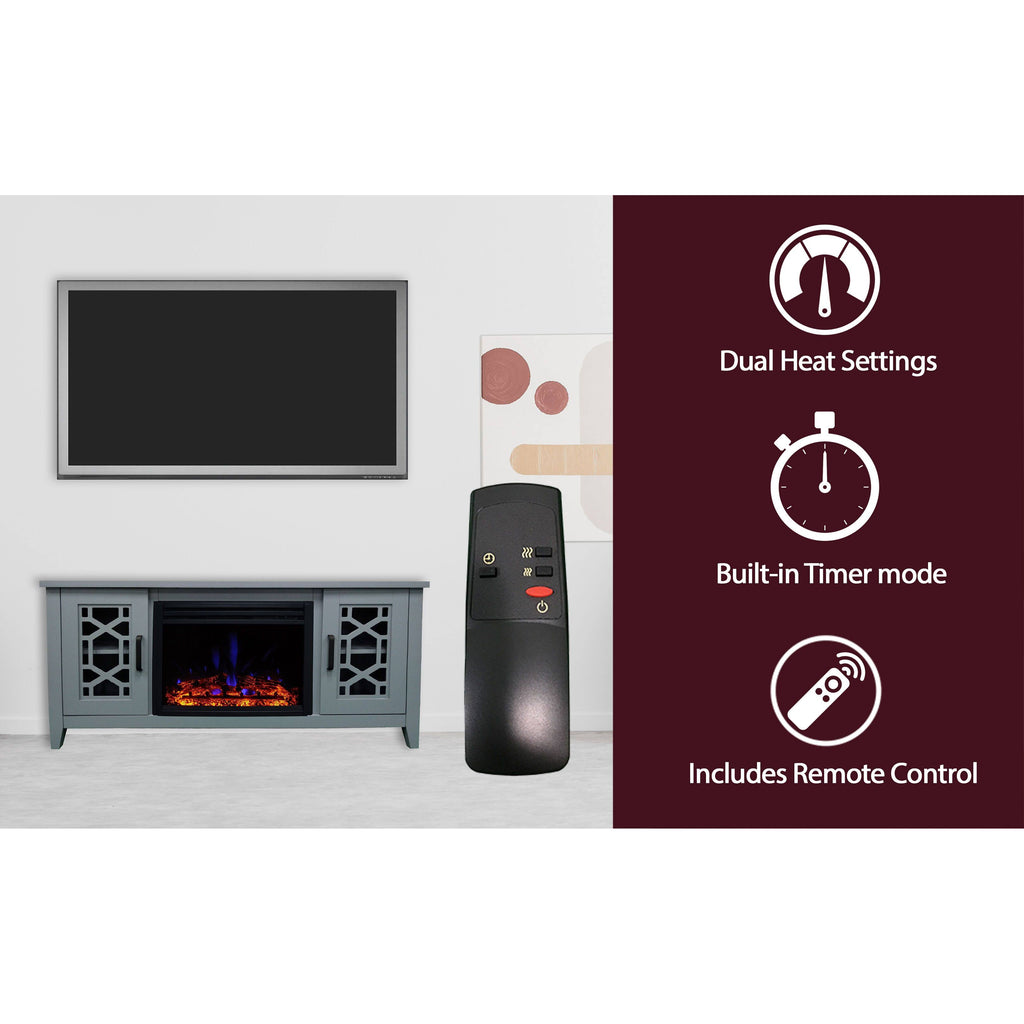 Slate Blue Electric Fireplace T193139