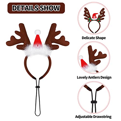 3 Pack Christmas Pet Headwear Brown Reindeer Antlers Headband S50039