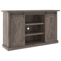 54" Gray Wood TV Stand D3817