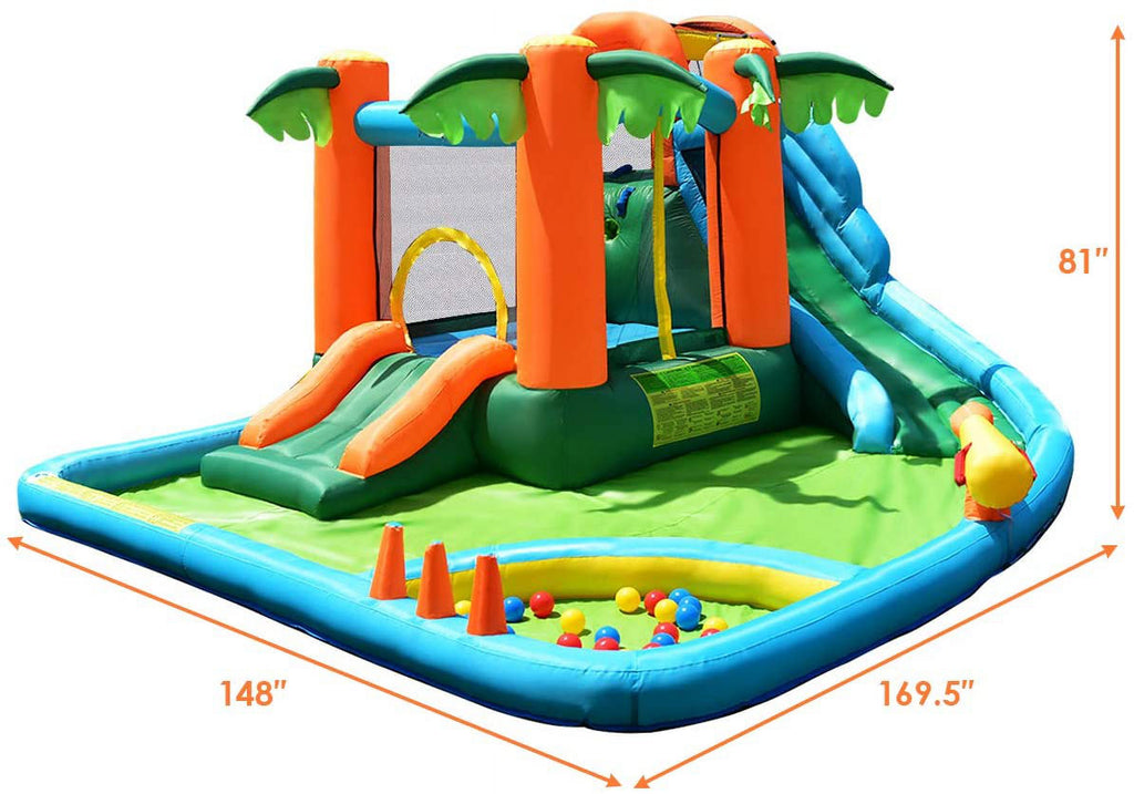 Inflatable Water Slide with Splash Pool, Climbing Wall B993
