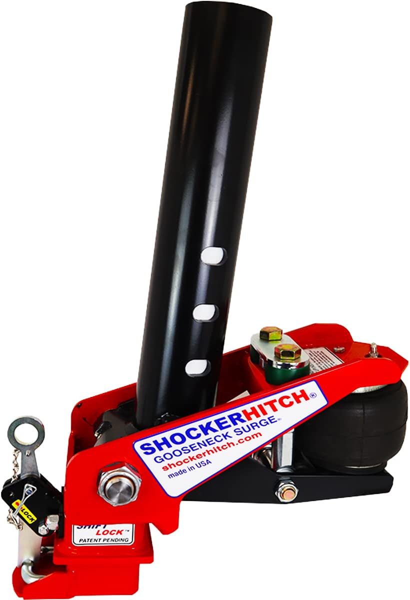 Gooseneck Air Hitch & Coupler, Round 4" Angled Pin 30K SL Coupler B825