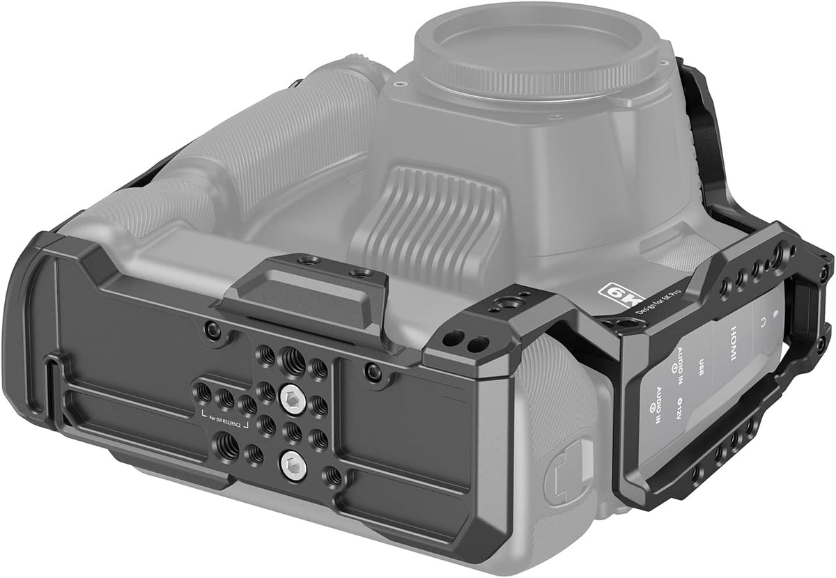 Battery Grip Cage Only for BMPCC 6K Pro with NATO Rail and Cold Shoe Mount U3890